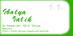 ibolya valik business card