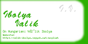 ibolya valik business card